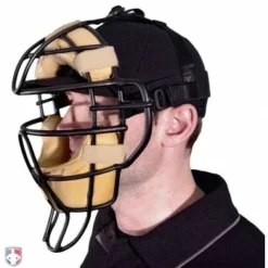 Richardson Umpire Caps Richardson Surge Fitted Base Umpire Cap - 6 Stitch -The Ball Gears Sales 540 Richardson Surge Fitted Plate Base Umpire Cap 6 Stitch Worn with Mask Side View