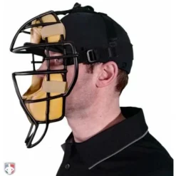 Richardson Umpire Caps Richardson Pulse Performance FlexFit Combo Plate / Base Umpire Cap -The Ball Gears Sales 633 Richardson Pulse Performance Flex Fit Umpire Cap 4 Stitch Worn with Mask Side View