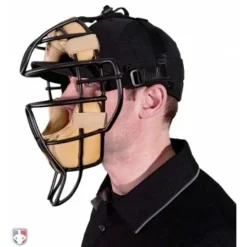 Richardson Umpire Caps Richardson Pulse Performance Flexfit Base Umpire Cap - 6 Stitch -The Ball Gears Sales 643 Richardson Pulse Performance FlexFit Umpire Cap 6 Stitch Worn Side View with Mask