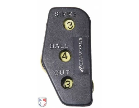 Champro Umpire Gear Champro 3-Dial Optic Yellow Plastic Umpire Indicator - 4/3/3 Count 1 Champro Umpire Gear Champro 3-Dial Optic Yellow Plastic Umpire Indicator - 4/3/3 Count