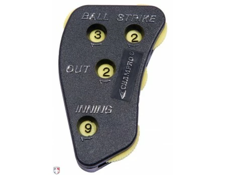 Champro Umpire Gear Champro Balls First 4-Dial Optic Yellow Plastic Umpire Indicator - 3/2/2 Count 1 Champro Umpire Gear Champro Balls First 4-Dial Optic Yellow Plastic Umpire Indicator - 3/2/2 Count