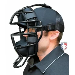 Wilson Umpire Gear Wilson Dyna-Lite Steel Umpire Mask With Memory Foam -The Ball Gears Sales A3009X MEM Wilson Dyna Lite Steel Umpire Mask with Memory Foam worn side