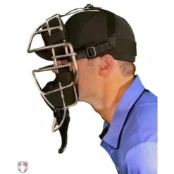 Wilson Umpire Gear Wilson MLB Gold 4" Umpire Throat Guard 7 Wilson Umpire Gear Wilson MLB Gold 4" Umpire Throat Guard -The Ball Gears Sales A3902 Wilson MLB 4 Throat Guard Side View 1