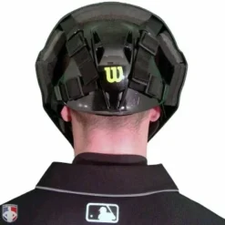 Wilson Umpire Gear Wilson MLB Pro Stock Steel Umpire Helmet -The Ball Gears Sales A5801 Wilson Pro Stock Steel Umpire Helmet Worn Back View