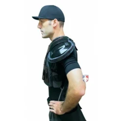 Wilson Umpire Gear Wilson MLB West Vest Pro Gold 2 Memory Foam Umpire Chest Protector -The Ball Gears Sales B7203 Wilson MLB West Vest Pro Gold 2 Memory Foam Umpire Chest Protector side worn