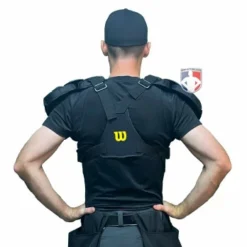 Wilson Umpire Gear Wilson MLB West Vest Pro Gold 2 Air Management Umpire Chest Protector -The Ball Gears Sales B7204 Wilson MLB West Vest Pro Gold 2 Air Management Umpire Chest Protector worn back