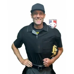 Wilson Umpire Gear Wilson MLB West Vest Pro Gold 2 Air Management Umpire Chest Protector -The Ball Gears Sales B7204 Wilson MLB West Vest Pro Gold 2 Air Management Umpire Chest Protector worn front shirt