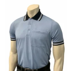 Smitty Umpire Smitty Short Sleeve Body Flex Umpire Shirt - Polo Blue With Black Collar