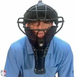 Champro Umpire Gear Champro Vented 6 1/2" Umpire Throat Guard -The Ball Gears Sales CM TG 65 Worn Front