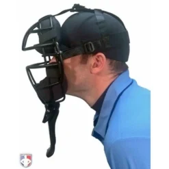 Champro Umpire Gear Champro Vented 6 1/2" Umpire Throat Guard -The Ball Gears Sales CM TG 65 Worn Side