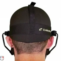 Champro Umpire Gear Champro Lightweight Steel Umpire Mask -The Ball Gears Sales CM72 B CHAMPRO STEEL UMPIRE MASK Worn Back Harness View