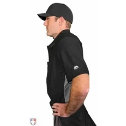 ALL-STAR Umpire Gear All-Star Cobalt Umpire Chest Protector 19 ALL-STAR Umpire Gear All-Star Cobalt Umpire Chest Protector -The Ball Gears Sales CPU5000 All Star Cobalt Umpire Chest Protector Worn Side View with Shirt