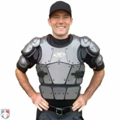 Diamond Umpire Gear Diamond Pro Umpire Chest Protector -The Ball Gears Sales DCP PRO Worn Front All Attachments 1