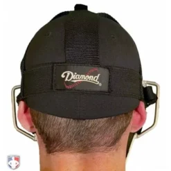 Diamond Umpire Gear Diamond Silver Big League Aluminum Umpire Mask With Leather -The Ball Gears Sales DFM BL SV Diamond Silver Big League Aluminum Umpire Mask with Leather Worn Back Harness View