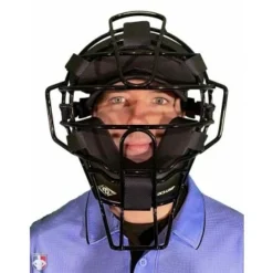 Diamond Umpire Gear Diamond IX3 Aluminum Umpire Mask With Quik-Dry -The Ball Gears Sales DFM UMP Diamond iX3 Aluminum Umpire Mask with Quik Dry Worn Front View