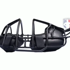 Diamond Umpire Gear Diamond Matte Black Big League Aluminum Umpire Mask With Leather -The Ball Gears Sales DFMBLMB Profile
