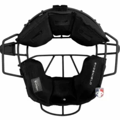EvoShield MLB Black Pro-SRZ Windpact Catcher Mask -The Ball Gears Sales EVO MASK BK Evo Shield MLB Steel Mask with Windpact Flat Inside