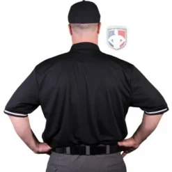 Smitty Umpire Smitty Vertical Stripe Umpire Shirt - Black -The Ball Gears Sales Eric BB310SSBlack Back