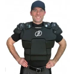 Force3 Umpire Gear Force3 V3 Ultimate Umpire Chest Protector With Dupont™ Kevlar® -The Ball Gears Sales F3 CPv3 Worn Front 2