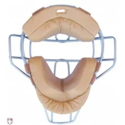 Force3 Umpire Gear Force3 Defender V2 Umpire Mask Replacement Pads - Tan -The Ball Gears Sales F3 DEF TN FORCE3 V2 SILVER DEFENDER UMPIRE MASK WITH TAN BACK 1