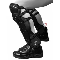 Force3 Umpire Gear Force3 Ultimate Umpire Shin Guards With Dupont™ Kevlar® -The Ball Gears Sales F3 LG Force3 Shin Guards side box stance