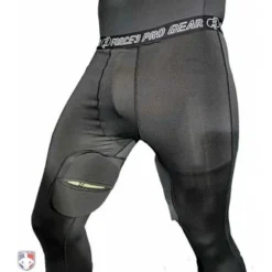 Force3 Umpire Gear Force3 Black Compression Umpire Tights With Dupont Kevlar Thigh Protection
