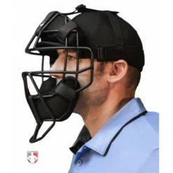 ALL-STAR Umpire Gear All-Star Matte Black System 7 Steel Umpire Mask With UltraCool -The Ball Gears Sales FM4000 MBK All Star Matte Black System 7 Steel Umpire Mask with UltraCool side