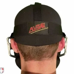 ALL-STAR Umpire Gear All-Star Silver Magnesium Umpire Mask With Black LUC 14 ALL-STAR Umpire Gear All-Star Silver Magnesium Umpire Mask With Black LUC -The Ball Gears Sales FM4000MAG UMP SV BK All Star Magnesium Umpire Mask with Black LUC Worn Back View