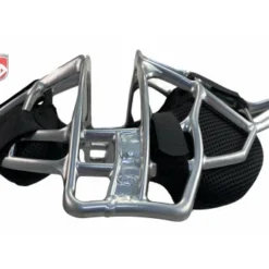 ALL-STAR Umpire Gear All-Star Silver Magnesium Umpire Mask With Black LUC 10 ALL-STAR Umpire Gear All-Star Silver Magnesium Umpire Mask With Black LUC -The Ball Gears Sales FM4000MAG UMP SV BK All Star Silver Magnesium Umpire Mask with Black side flat