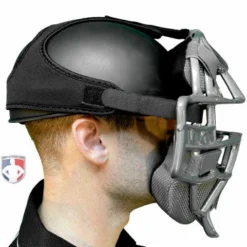 ALL-STAR Umpire Gear All-Star Delta Flex Umpire Mask Replacement Harness -The Ball Gears Sales FMHPRO SBK All Star Delta Flex Umpire Mask Replacement Harness side with skull cap