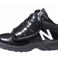 New Balance Referee And Umpire Shoes New Balance V3 Black & White Mid-Cut Umpire Plate Shoes -The Ball Gears Sales MU460XT3 New Balance V3 Black White Mid Cut Umpire Plate Shoes Outside Side View