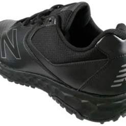 New Balance Referee And Umpire Shoes New Balance V3 All-Black Low-Cut Umpire Base Shoes -The Ball Gears Sales MU950AK3 New Balance V3 All Black Low Cut Umpire Base Shoes Outside Back Angled View