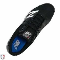 New Balance Referee And Umpire Shoes New Balance V3 Black & White Low-Cut Umpire Base Shoes -The Ball Gears Sales MU950XT3 New Balance V3 Black White Low Cut Umpire Base Shoes Top View
