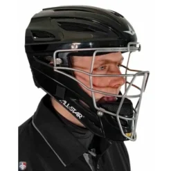 ALL-STAR Umpire Gear All-Star System 7 Umpire Helmet 6 ALL-STAR Umpire Gear All-Star System 7 Umpire Helmet -The Ball Gears Sales MVP2500 All Star System 7 Umpire Helmet Worn Front Angled View