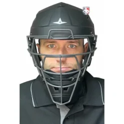 ALL-STAR Umpire Gear All-Star Matte Black MVP5 Umpire Helmet -The Ball Gears Sales MVP5 All Star Matte Black MVP5 Umpire Helmet front