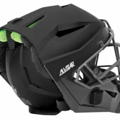 ALL-STAR Umpire Gear All-Star Matte Black MVP5 Umpire Helmet -The Ball Gears Sales MVP5 All Star Matte Black MVP5 Umpire Helmet w Defexion Tech backside