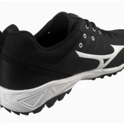 Mizuno Ambition 2 All-Surface Black & White Low-Cut Shoes -The Ball Gears Sales MZ AB2L Mizuno Ambition 2 All Surface Low Cut Umpire Referee Turf Shoe Back inside angle