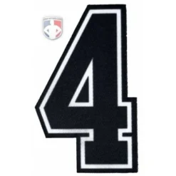 4" Black On White On Black Precision-Cut Number