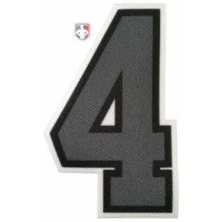 4" Grey On Black On White Precision-Cut Number