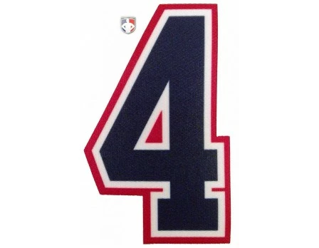4" Navy On White On Red Precision-Cut Number 1 4" Navy On White On Red Precision-Cut Number