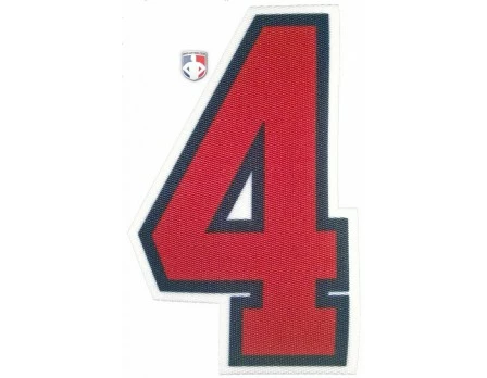 4" Red On Navy On White Precision-Cut Number 1 4" Red On Navy On White Precision-Cut Number