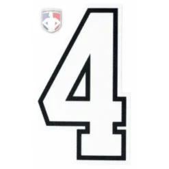 4" White On Black On White Precision-Cut Number