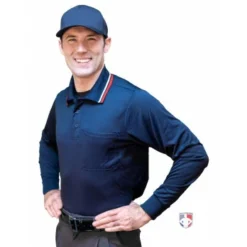 Smitty Umpire Smitty Long Sleeve Body Flex Umpire Shirt - Navy