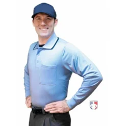 Smitty Umpire Smitty Long Sleeve Body Flex Umpire Shirt - Powder Blue