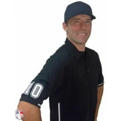 Smitty Umpire Smitty Vertical Stripe Umpire Shirt - Black -The Ball Gears Sales S310 BK with N3 SUB WBW 1