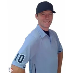 Smitty Umpire Smitty Vertical Stripe Umpire Shirt - Polo Blue -The Ball Gears Sales S310 PB with N3 SUB BPBW 1