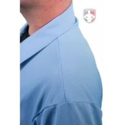 Smitty Umpire Smitty Vertical Stripe Umpire Shirt - Polo Blue -The Ball Gears Sales S310 PB Shoulder