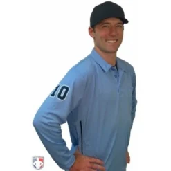 Smitty Umpire Smitty Long Sleeve Vertical Stripe Umpire Shirt -The Ball Gears Sales S311 PB with N3 SUB BPBW