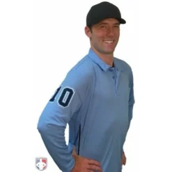 Smitty Umpire Smitty Long Sleeve Vertical Stripe Umpire Shirt -The Ball Gears Sales S311 PB with N4 SUB BPBW