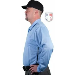 Smitty Umpire Smitty Long Sleeve Vertical Stripe Umpire Shirt -The Ball Gears Sales S311 PB Left